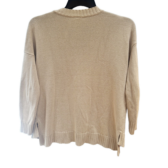 XCVI Calypso Cableknit Sweater size Medium Light Gray - Picture 2 of 4